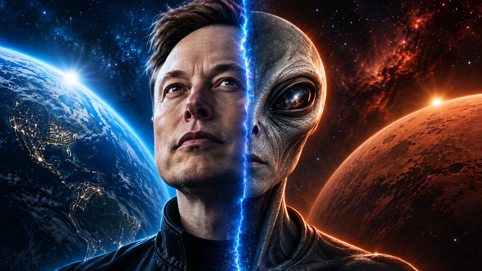 FILE X visual interpretation of Alien X between human and extraterrestrial identities